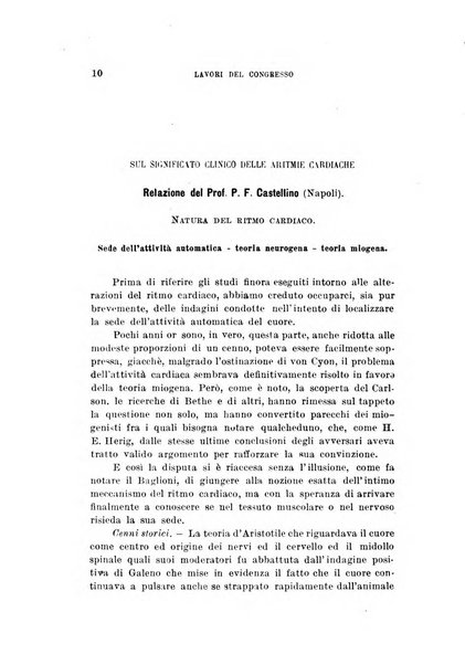 Lavori dei congressi di medicina interna