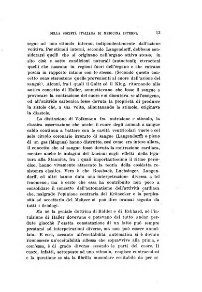 Lavori dei congressi di medicina interna