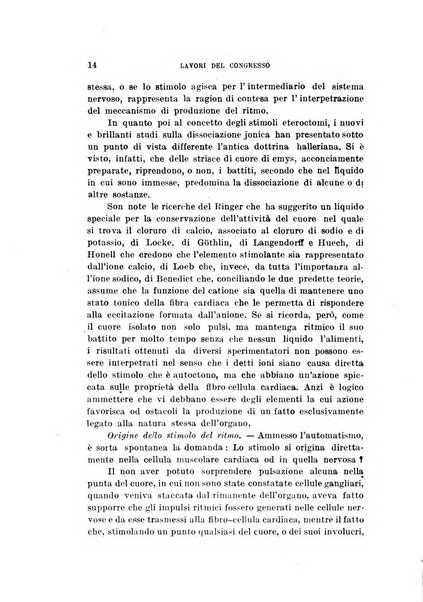 Lavori dei congressi di medicina interna