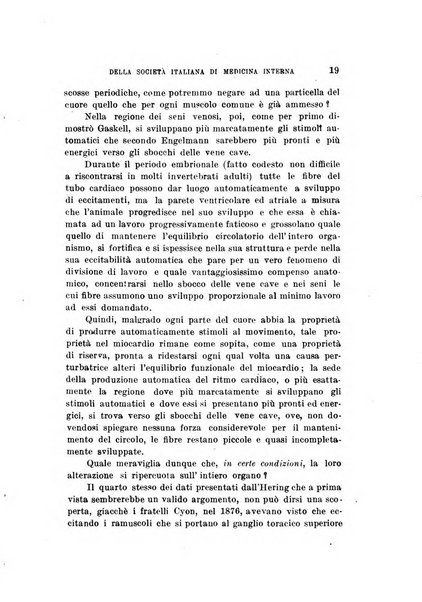 Lavori dei congressi di medicina interna