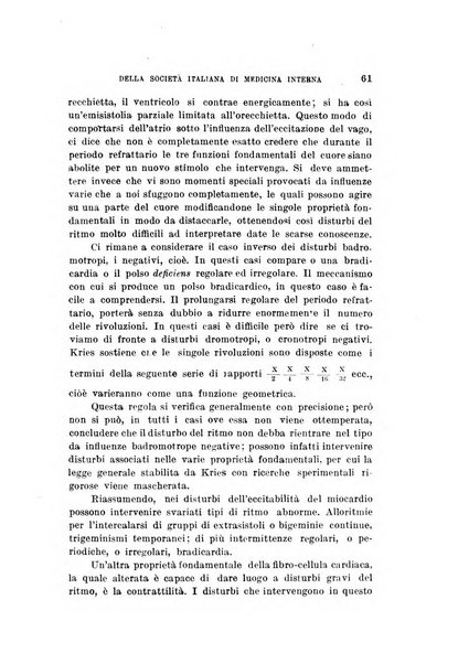 Lavori dei congressi di medicina interna