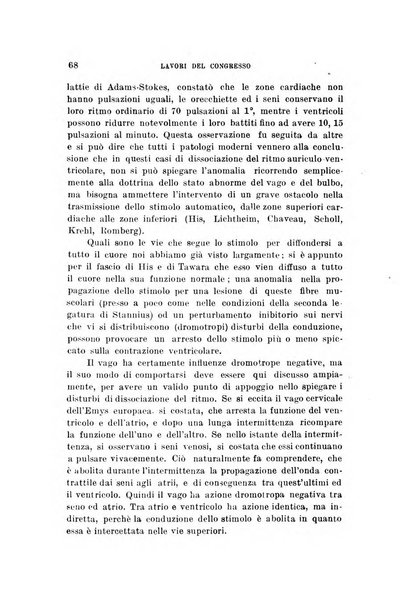 Lavori dei congressi di medicina interna