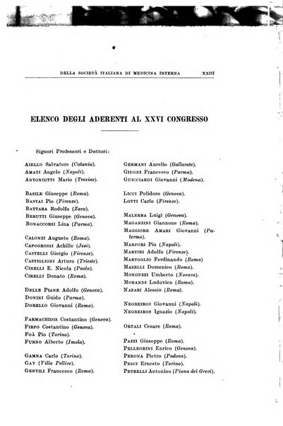 Lavori dei congressi di medicina interna