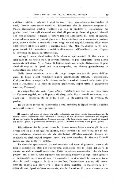 Lavori dei congressi di medicina interna