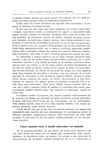 Lavori dei congressi di medicina interna