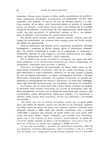 Lavori dei congressi di medicina interna