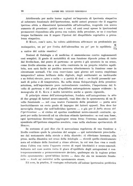 Lavori dei congressi di medicina interna