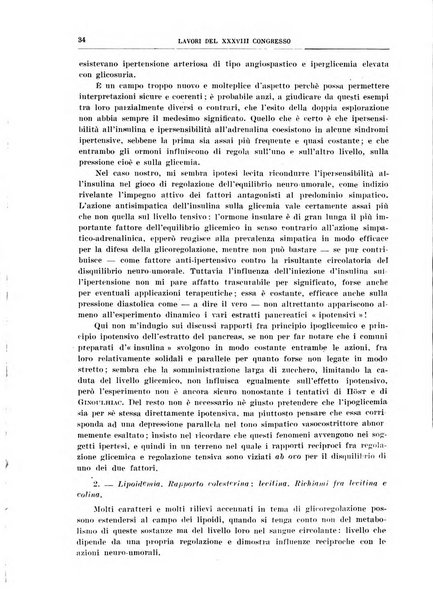 Lavori dei congressi di medicina interna
