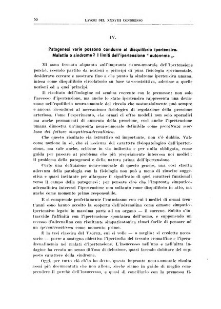 Lavori dei congressi di medicina interna