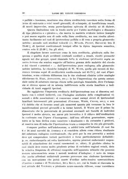 Lavori dei congressi di medicina interna