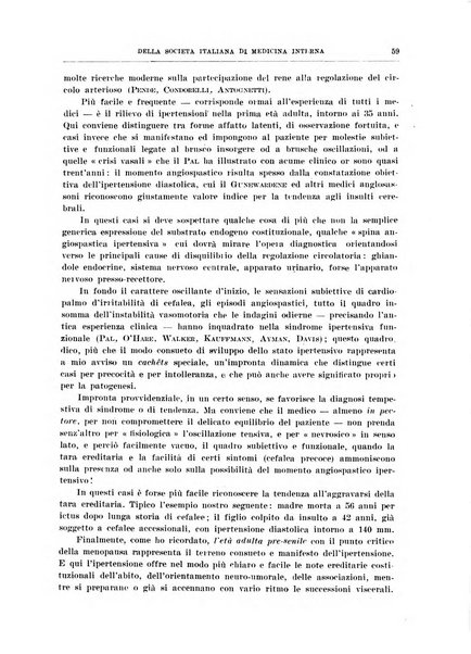 Lavori dei congressi di medicina interna