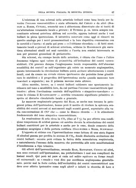 Lavori dei congressi di medicina interna