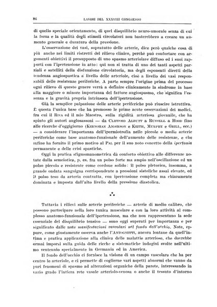 Lavori dei congressi di medicina interna