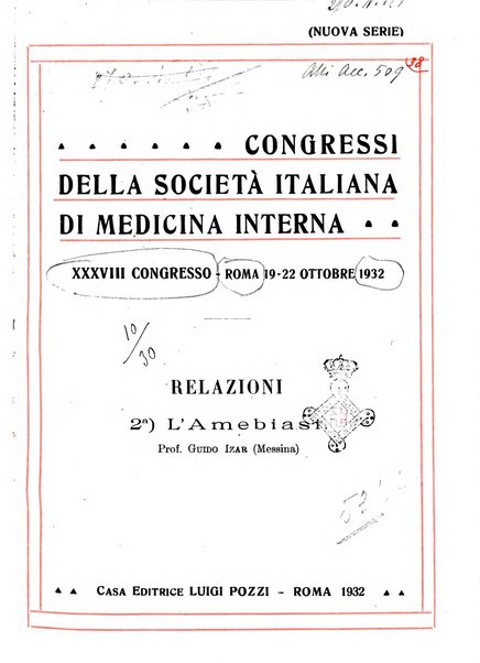 Lavori dei congressi di medicina interna