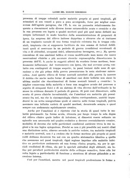 Lavori dei congressi di medicina interna