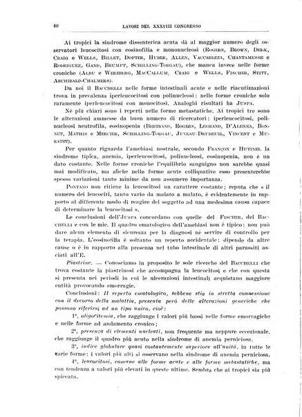 Lavori dei congressi di medicina interna