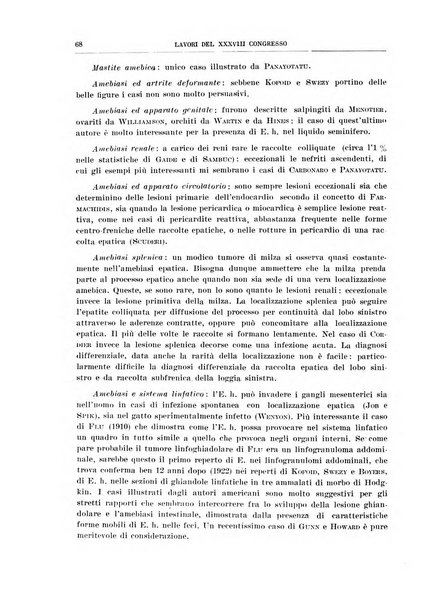Lavori dei congressi di medicina interna