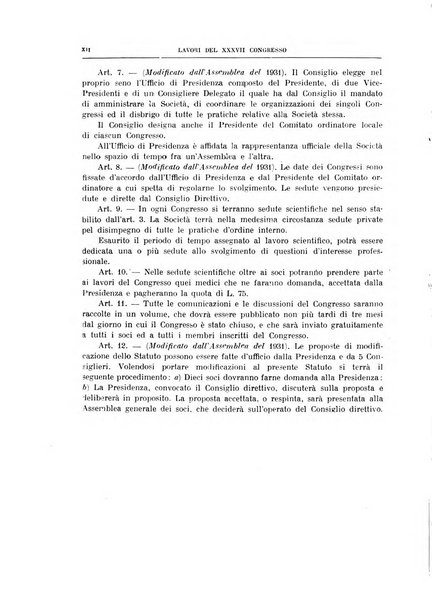 Lavori dei congressi di medicina interna