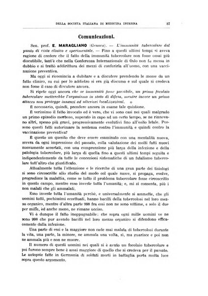 Lavori dei congressi di medicina interna