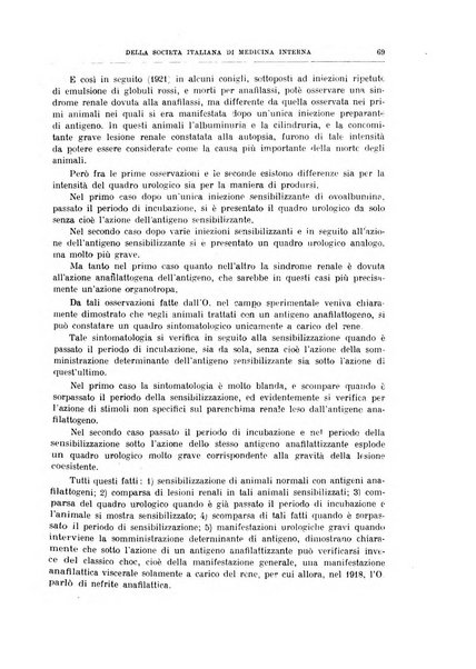 Lavori dei congressi di medicina interna