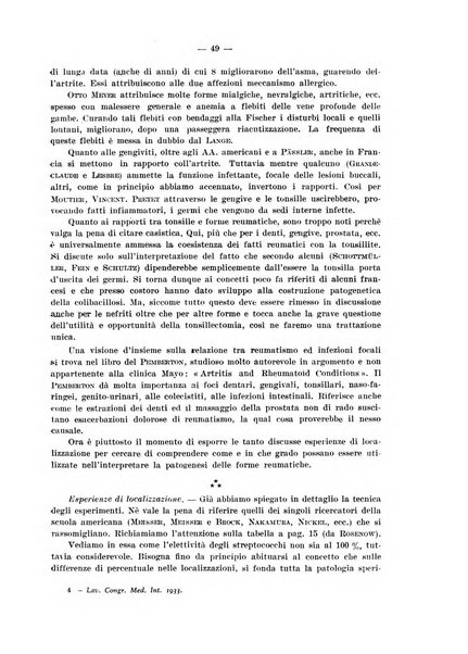 Lavori dei congressi di medicina interna