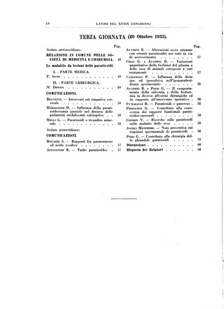 Lavori dei congressi di medicina interna