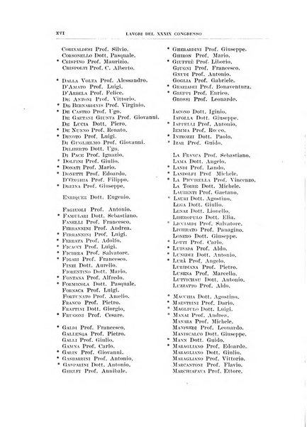 Lavori dei congressi di medicina interna