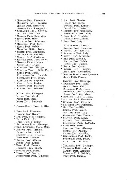 Lavori dei congressi di medicina interna