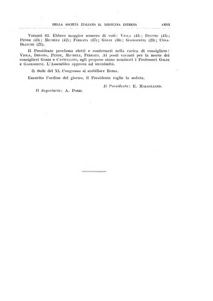 Lavori dei congressi di medicina interna