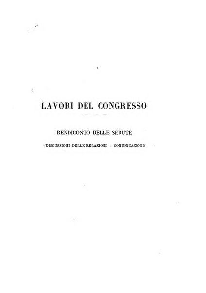 Lavori dei congressi di medicina interna
