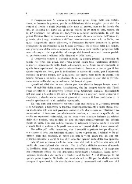 Lavori dei congressi di medicina interna