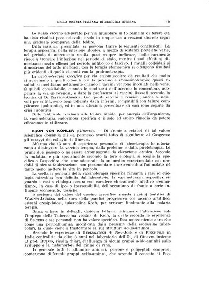 Lavori dei congressi di medicina interna