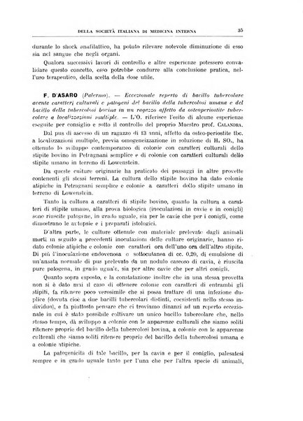 Lavori dei congressi di medicina interna