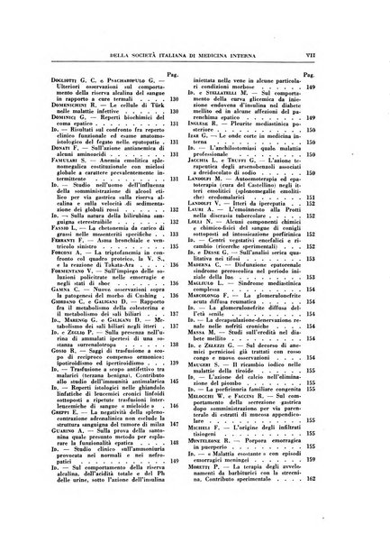 Lavori dei congressi di medicina interna
