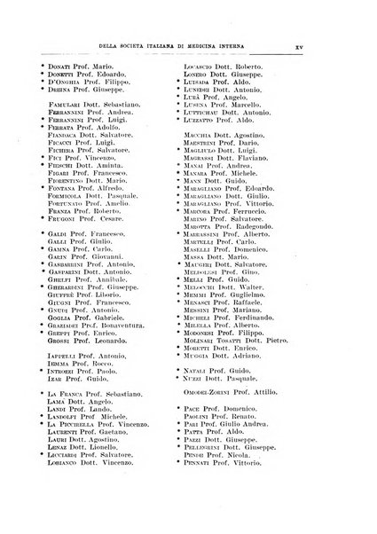 Lavori dei congressi di medicina interna