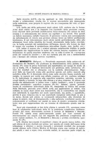 Lavori dei congressi di medicina interna