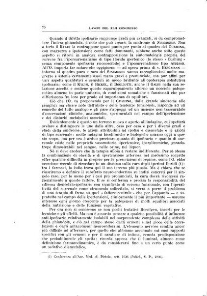Lavori dei congressi di medicina interna