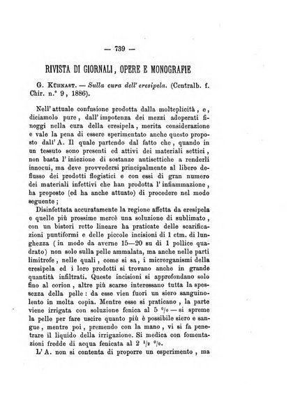 Gl'Incurabili giornale di medicina e chirurgia