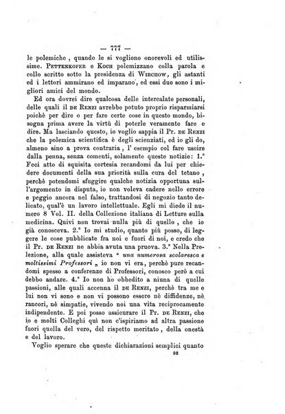 Gl'Incurabili giornale di medicina e chirurgia