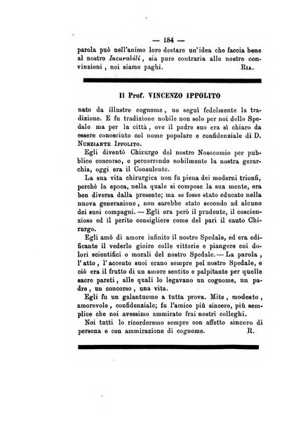 Gl'Incurabili giornale di medicina e chirurgia