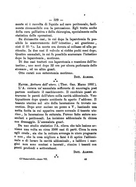 Gl'Incurabili giornale di medicina e chirurgia