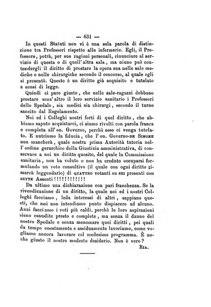 Gl'Incurabili giornale di medicina e chirurgia