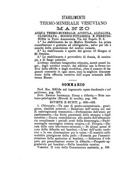 Gl'Incurabili giornale di medicina e chirurgia