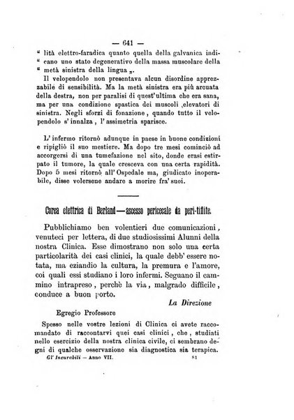 Gl'Incurabili giornale di medicina e chirurgia