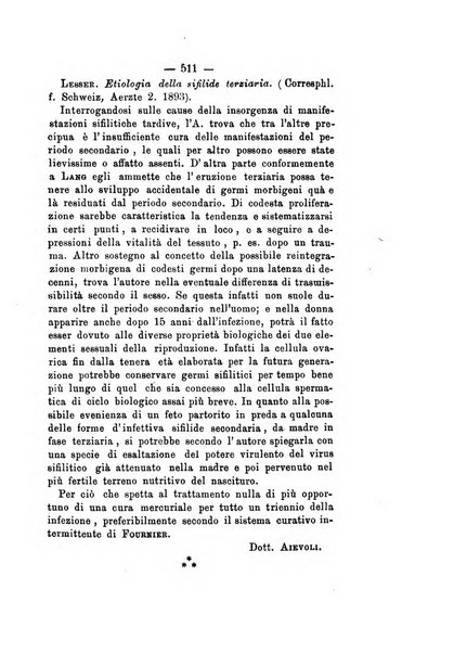 Gl'Incurabili giornale di medicina e chirurgia