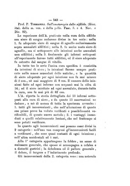 Gl'Incurabili giornale di medicina e chirurgia