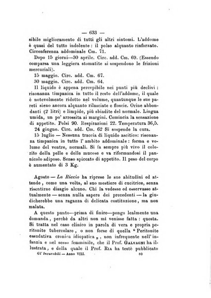 Gl'Incurabili giornale di medicina e chirurgia