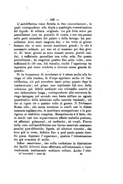 Gl'Incurabili giornale di medicina e chirurgia