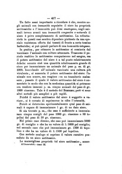 Gl'Incurabili giornale di medicina e chirurgia