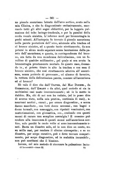 Gl'Incurabili giornale di medicina e chirurgia